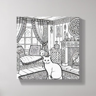 Lienzo Gato audaz y fácil #24