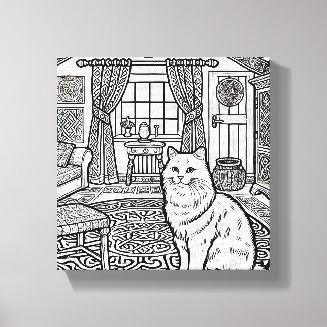 Lienzo Gato audaz y fácil #27 (Anverso)