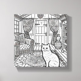 Lienzo Gato audaz y fácil #38