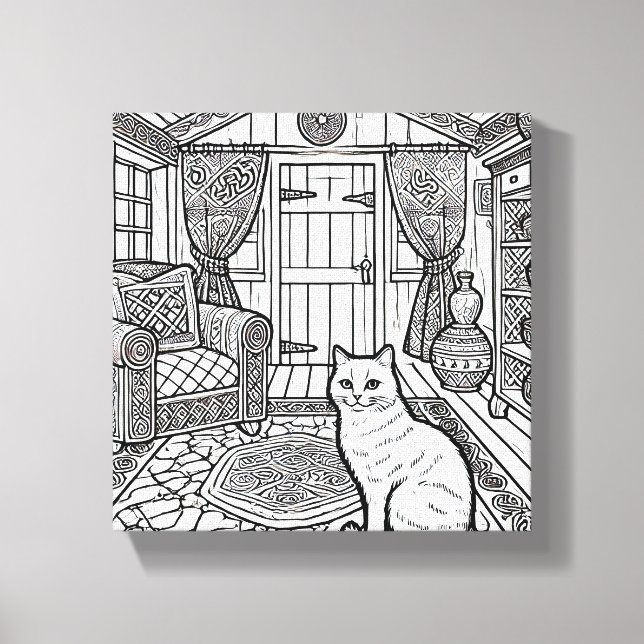 Lienzo Gato audaz y fácil #38 (Anverso)