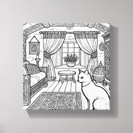 Lienzo Gato audaz y fácil #41