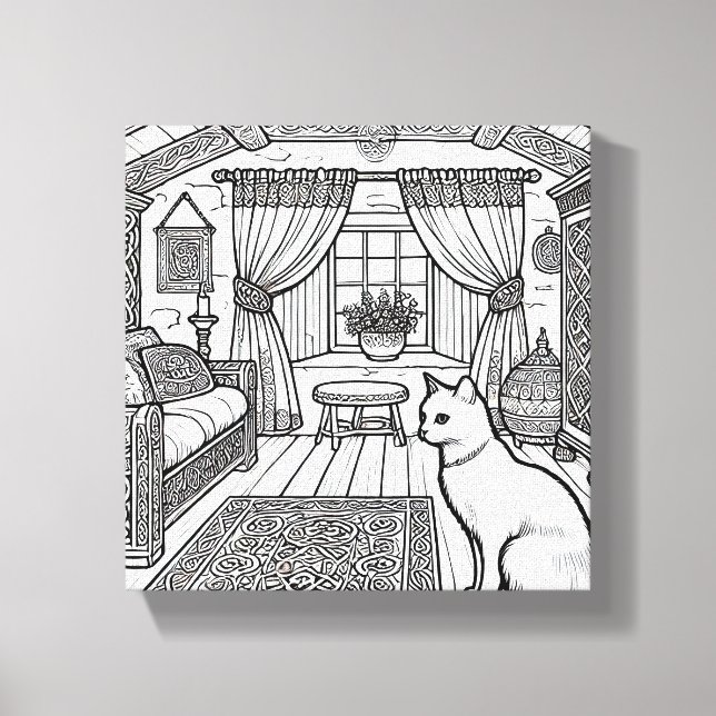 Lienzo Gato audaz y fácil #41 (Anverso)