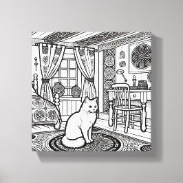 Lienzo Gato audaz y fácil #43