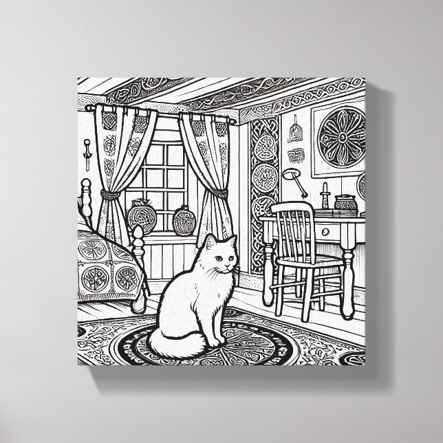 Lienzo Gato audaz y fácil #43 (Anverso)