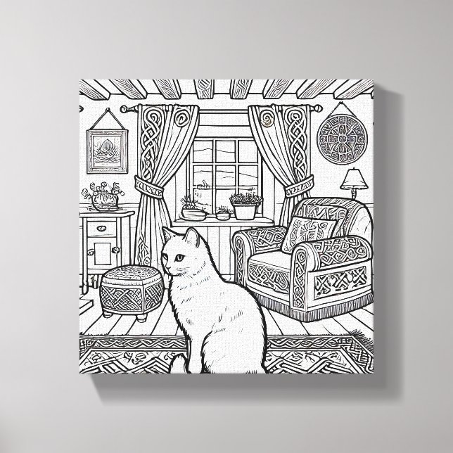 Lienzo Gato audaz y fácil #46 (Anverso)