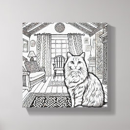 Lienzo Gato audaz y fácil #47