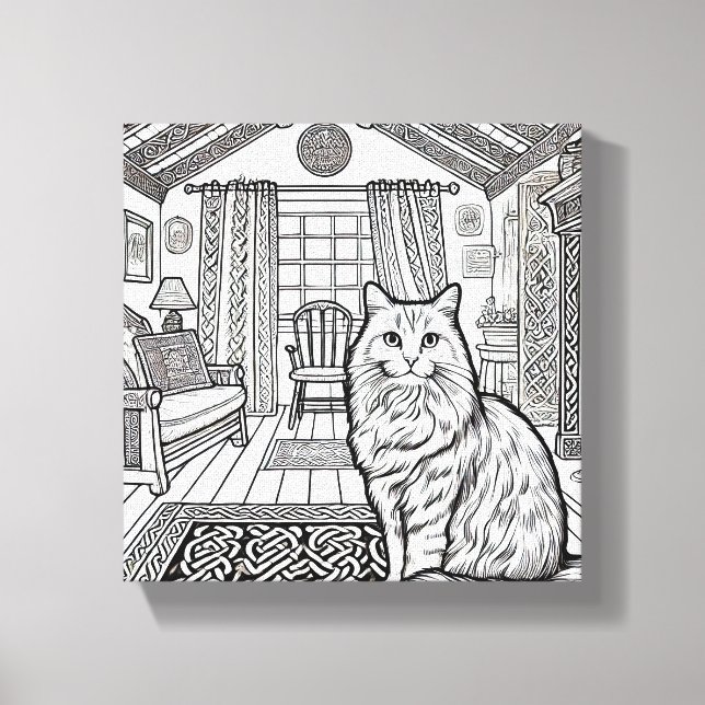 Lienzo Gato audaz y fácil #47 (Anverso)