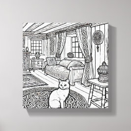 Lienzo Gato audaz y fácil #50