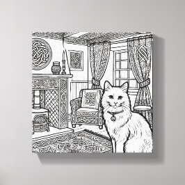 Lienzo Gato audaz y fácil #6