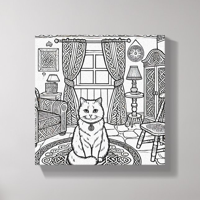 Lienzo Gato audaz y fácil #7 (Anverso)