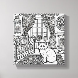 Lienzo Gato audaz y fácil #8