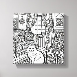 Lienzo Gato audaz y fácil #9