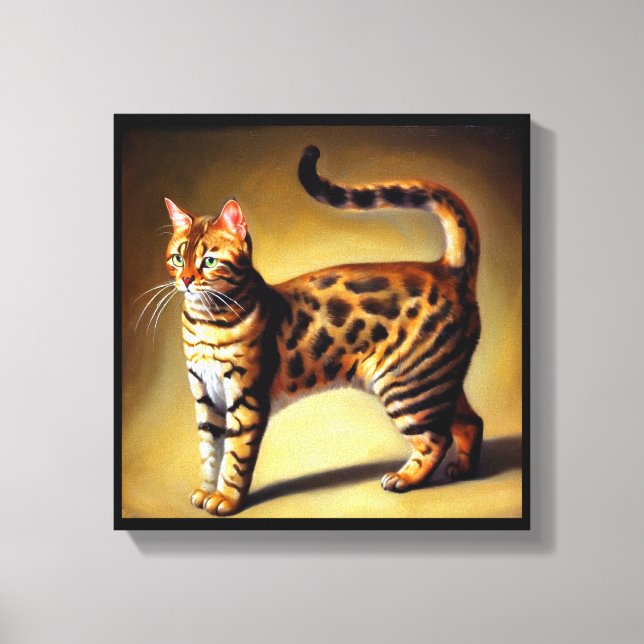 Lienzo Gato Bengal  (Anverso)