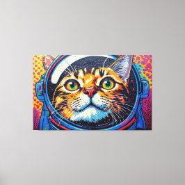 LIENZO GATO BENGALÍ EN EL ESPACIO-2