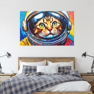 LIENZO GATO BENGALÍ EN EL ESPACIO-27