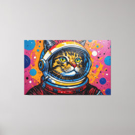 LIENZO GATO BENGALÍ EN EL ESPACIO-3
