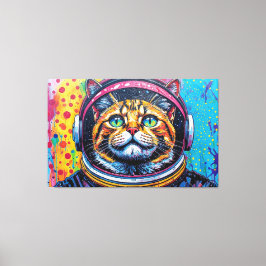 LIENZO GATO BENGALÍ EN EL ESPACIO-4