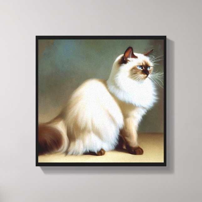Lienzo Gato Birmano  (Anverso)