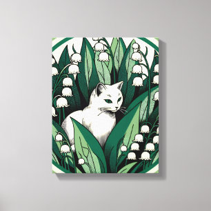 Lienzo Gato blanco