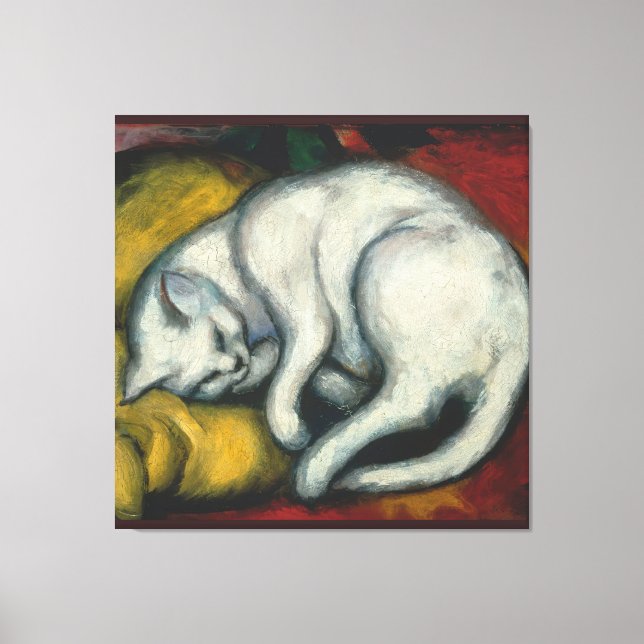 Lienzo Gato blanco, Franz Marc (Anverso)