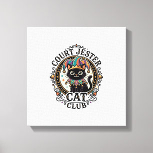 Lienzo Gato Bufón Diseño divertido para amantes de los ga