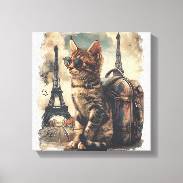 Lienzo Gato Compañero de Viaje (Anverso)