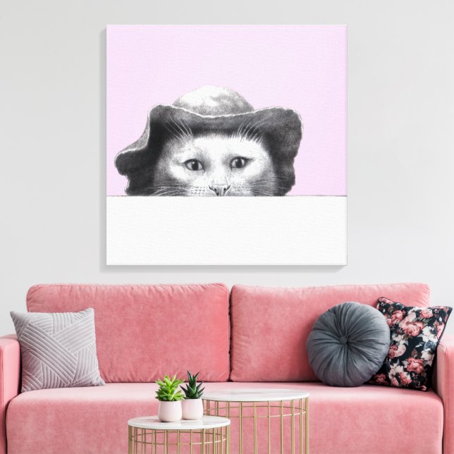 Lienzo Gato con Gorra (Ume) (Insitu (Sala de estar))