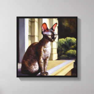 Lienzo Gato Cornish Rex