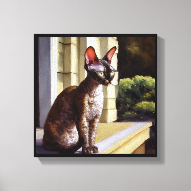 Lienzo Gato Cornish Rex  (Anverso)
