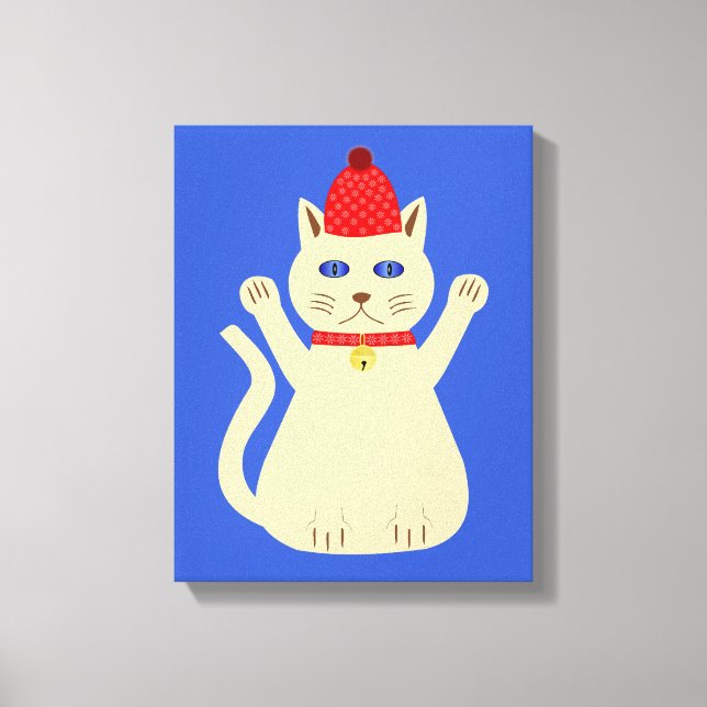 Lienzo Gato de Navidades de corte (Anverso)