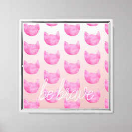 Lienzo Gato de Ombre Rosado de Rubor Sé Valiente