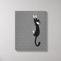 Gato de traje colgando | Gato de traje divertido