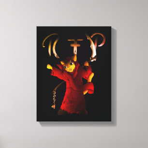 Lienzo Gato del parca del rojo carmesí