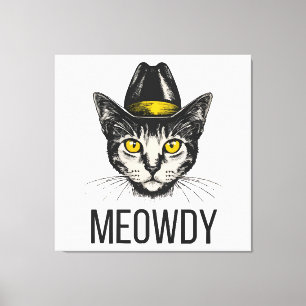 Lienzo Gato Divertido Miau