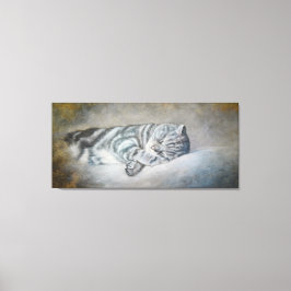 Lienzo Gato dormido dulce - Pintura de aceite de Lukian
