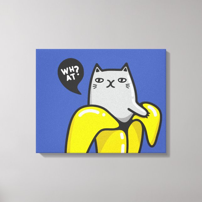 Lienzo Gato en banana (Anverso)