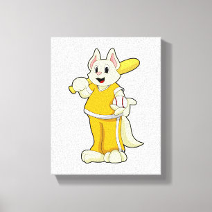 Lienzo Gato en el béisbol con bate de béisbol