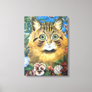 Lienzo Gato en la flor, Louis Wain