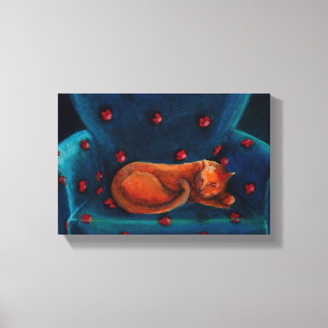 Lienzo Gato en reposición (Anverso)