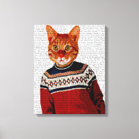Gato en suéter de esquí