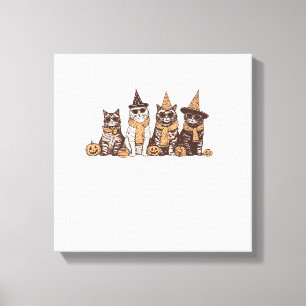 Lienzo Gato Lindo Gato de Halloween Animal de Halloween M