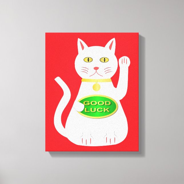 Lienzo Gato Lucky Oriental (Anverso)