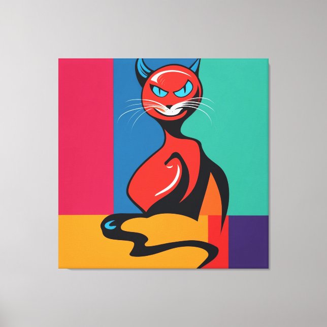 Lienzo Gato malvado (Anverso)