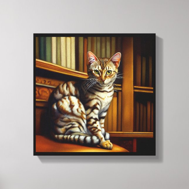 Lienzo Gato Mau Egipcio (Anverso)