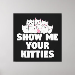 Lienzo Gato Muéstrame Tus Gatitos