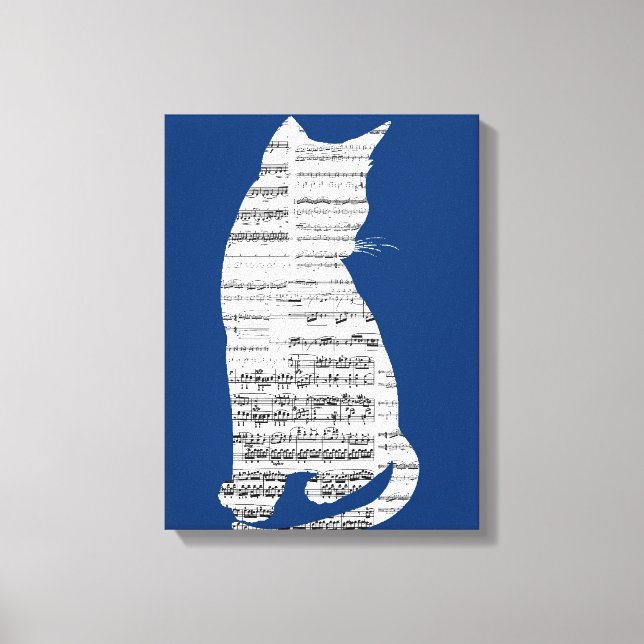 Lienzo Gato musical (Anverso)
