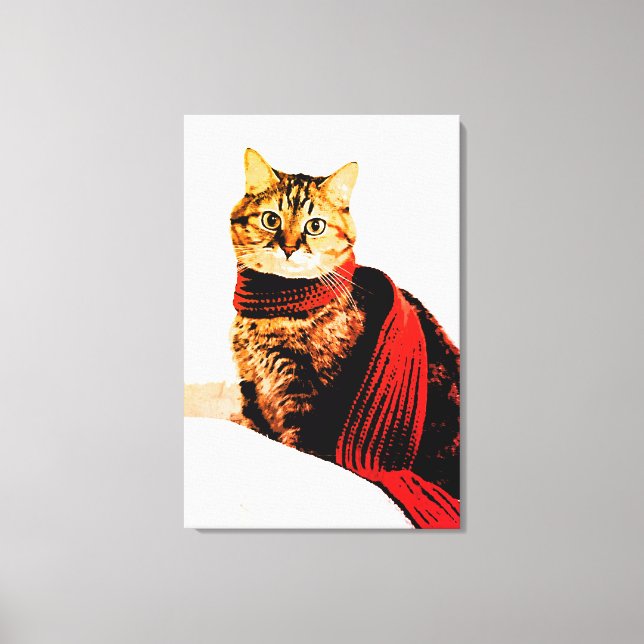 Lienzo Gato, naturaleza, miedo (Anverso)