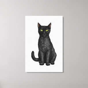 Lienzo Gato negro