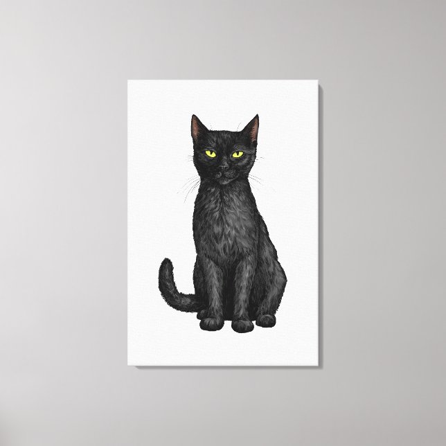 Lienzo Gato negro (Anverso)