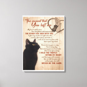 Lienzo Gato Negro El Momento Que Me Dejaste